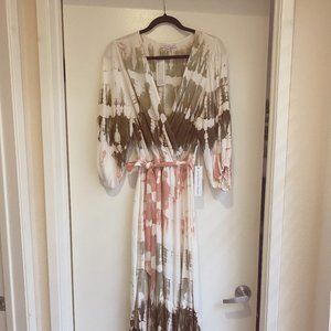 Young fabulous and broke Jillian tie dye maxi midi dress size S NWT